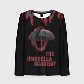 Женский лонгслив 3D с принтом The Umbrella Academy | Академи в Рязани, 100% полиэстер | длинные рукава, круглый вырез горловины, полуприлегающий силуэт | dark horse comics | the umbrella academy | umbrella | академия амбрелла | комикс | комильфо