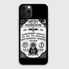 Чехол для iPhone 12 Pro с принтом Bring Me the Horizon Уиджи в Рязани, силикон | область печати: задняя сторона чехла, без боковых панелей | Тематика изображения на принте: bmth | bring me the horizon | horizon | группы | доска уиджи | музыка | рок