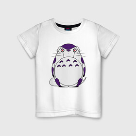 Детская футболка хлопок с принтом Totoro Frieza в Рязани, 100% хлопок | круглый вырез горловины, полуприлегающий силуэт, длина до линии бедер | dragon ball | frieza | ghibli | japan | nature | neigbor | totoro | анимация | аниме | гибли | друг | животные | лес | манга | милый | миядзаки | мой сосед тоторо | мульт | мультфильм | природа | сосед | торияма | тоторо | фриза