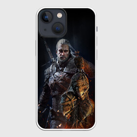 Чехол для iPhone 13 mini с принтом Witcher III в Рязани,  |  | geralt | the witcher | wild hunt | witcher 3 | ведьмак | ведьмак 3 | геральт | дикая охота