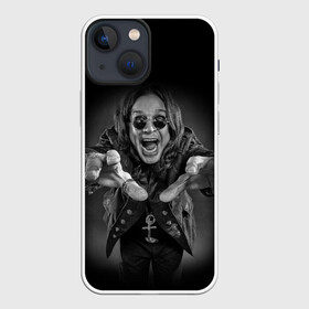 Чехол для iPhone 13 mini с принтом OZZY OSBOURNE в Рязани,  |  | black | black sabbath | dark | fear | hand | metal | music | osbourne | punk | rock | дедушка | металл | музыка | озборн | оззи | панк | рок | ужас | черный