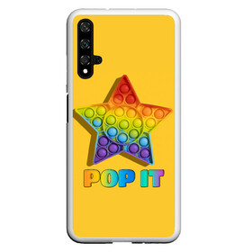 Чехол для Honor 20 с принтом POP IT STAR | ПОП ИТ ЗВЕЗДА в Рязани, Силикон | Область печати: задняя сторона чехла, без боковых панелей | pop it | popit | антистресс | звезда | игрушка | поп ит | попит | пузырчатая плёнка | пупырка | симпл димпл | симплдимпл