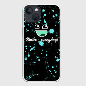 Чехол для iPhone 13 с принтом Smile Evereday   Улыбайся в Рязани,  |  | кислота | подарок | пятна | смайл | улыбка