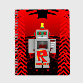 Тетрадь с принтом ROBO | ROBLOX | РОБЛОКС (Z) в Рязани, 100% бумага | 48 листов, плотность листов — 60 г/м2, плотность картонной обложки — 250 г/м2. Листы скреплены сбоку удобной пружинной спиралью. Уголки страниц и обложки скругленные. Цвет линий — светло-серый
 | game | gamer | roblox | robo | simulator | игра | конструктор | роблок | роблокс | робо | симулятор | строительство | фигура