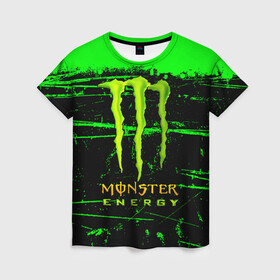 Женская футболка 3D с принтом MONSTER ENERGY NEON LOGO в Рязани, 100% полиэфир ( синтетическое хлопкоподобное полотно) | прямой крой, круглый вырез горловины, длина до линии бедер | monster | monster energy | монстер | монстер енерджи | монстер енэрджи | монстер энерджи | неон | энергетик | энергетический напиток