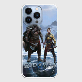 Чехол для iPhone 13 Pro с принтом Кратос и Атрей Рагнарек в Рязани,  |  | armor | atreus | axe | bow | games | god of war | ice | kratos | loki | mountains | nextgen | playstation 5 | ps5 | ragnarok | winter | wolves | атрей | бог войны | броня | волки | горы | зима | игры | кратос | лед | локи | лук | некстген | плейстейшен 5 