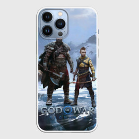 Чехол для iPhone 13 Pro Max с принтом Кратос и Атрей Рагнарек в Рязани,  |  | armor | atreus | axe | bow | games | god of war | ice | kratos | loki | mountains | nextgen | playstation 5 | ps5 | ragnarok | winter | wolves | атрей | бог войны | броня | волки | горы | зима | игры | кратос | лед | локи | лук | некстген | плейстейшен 5 