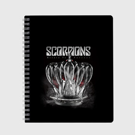 Тетрадь с принтом SCORPIONS в Рязани, 100% бумага | 48 листов, плотность листов — 60 г/м2, плотность картонной обложки — 250 г/м2. Листы скреплены сбоку удобной пружинной спиралью. Уголки страниц и обложки скругленные. Цвет линий — светло-серый
 | chainge | forever | germany | grunge | king | metal | music | punk | return | rock | scorpions | wind | ветер | германия | гранж | корона | метал | панк | перемен | рок | скорпионс | хард рок