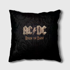 Подушка 3D с принтом AC/DC Rock or Bust в Рязани, наволочка – 100% полиэстер, наполнитель – холлофайбер (легкий наполнитель, не вызывает аллергию). | состоит из подушки и наволочки. Наволочка на молнии, легко снимается для стирки | ac dc | acdc | acdc ас дс | angus young | back in black | highway to hell | mckinno | австралийская | ангус янг | ас дс | асдс | блюз | в форме | гитара | группа | крис слэйд | метал | молния | музыка | певец | рок | рок н ролл | стиви янг