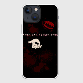 Чехол для iPhone 13 mini с принтом Double Feature в Рязани,  |  | american horror story | американская история ужасов двойной сеанс | зубы вампира | кровь | талант американская история ужасов