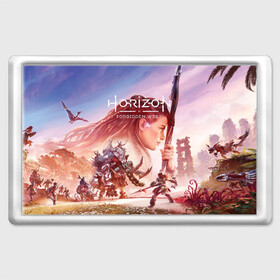 Магнит 45*70 с принтом Элой Horizon Forbidden West DE в Рязани, Пластик | Размер: 78*52 мм; Размер печати: 70*45 | Тематика изображения на принте: aloy | bow | dinosaur | games | horizon forbidden west | hunt | nextgen | playstation 5 | ps5 | robot | zero dawn | горизонт | динозавр | запретный запад | игры | лук | некстген | нулевой рассвет | охота | плейстейшен 5 | пс5 | робот | элой