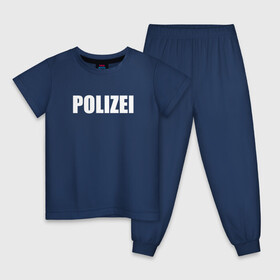 Детская пижама хлопок с принтом POLIZEI Полиция Надпись Белая в Рязани, 100% хлопок |  брюки и футболка прямого кроя, без карманов, на брюках мягкая резинка на поясе и по низу штанин
 | germany | германия | копы | милиция | надпись | немецкая | сила | структуры | чб | швейцария