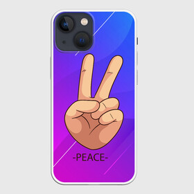 Чехол для iPhone 13 mini с принтом ВСЕМ МИР | PEACE (Z) в Рязани,  |  | anarchy | hippies | peace | анархизм | анархия | два пальца | знак | знаки | любовь | мир | мир всем | хиппи