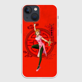 Чехол для iPhone 13 mini с принтом Магическая битва Кугисаки Нобара в Рязани,  |  | anime | jujutsu kaisen | kugisaki nobara | manga | sorsery fight | аниме | аниме мальчик | джутсу кайсен | дзюдзюцу кайсэн | кугисаки нобара | маг | магическая битва | манга | проклятия | рыжая