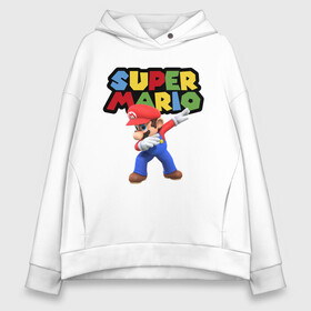 Женское худи Oversize хлопок с принтом Super Mario Dab в Рязани, френч-терри — 70% хлопок, 30% полиэстер. Мягкий теплый начес внутри —100% хлопок | боковые карманы, эластичные манжеты и нижняя кромка, капюшон на магнитной кнопке | dab | game | hype | nintendo | super mario | герой | игра | марио | нинтендо | хайп