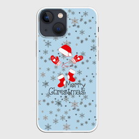 Чехол для iPhone 13 mini с принтом Рождественская метель в Рязани,  |  | let it snow | merry christmas | зима | идёт снег | медведь | метель | нг | новый год | рождество | с рождеством | снег | снегопад | снежинки