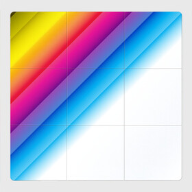 Магнитный плакат 3Х3 с принтом РАДУЖНЫЕ ПОЛОСЫ | RAINBOW (Z) в Рязани, Полимерный материал с магнитным слоем | 9 деталей размером 9*9 см | Тематика изображения на принте: abstraction | colors | geometry | lines | paints | rainbow | stripes | texture | абстракция | краски | полосы | радуга | радужные полосы | текстура