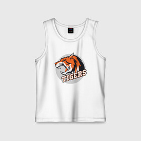 Детская майка хлопок с принтом Sport Tigers в Рязани,  |  | 2022 | animal | cat | lion | sport | tiger | год тигра | животные | зверь | зубы | кот | кошка | лев | охотник | полосатый | природа | спорт | тигр | тигренок | тигрица | хищник