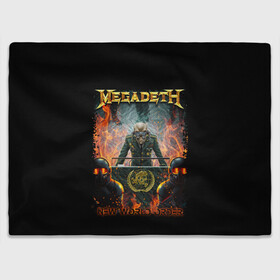 Плед 3D с принтом Megadeth в Рязани, 100% полиэстер | закругленные углы, все края обработаны. Ткань не мнется и не растягивается | megadeth | metal | trash metal | группы | метал | музыка | рок | треш метал