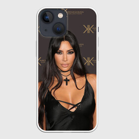 Чехол для iPhone 13 mini с принтом Ким Кардашьян в Рязани,  |  | armenian | big neckline | black cross | black dress | celebrity | kardashian family | kim kardashian | армянка | большое декольте | знаменитость | ким кардашьян | семейство кардашьян | черное платье | черный крес