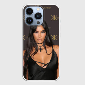 Чехол для iPhone 13 Pro с принтом Ким Кардашьян в Рязани,  |  | armenian | big neckline | black cross | black dress | celebrity | kardashian family | kim kardashian | армянка | большое декольте | знаменитость | ким кардашьян | семейство кардашьян | черное платье | черный крес