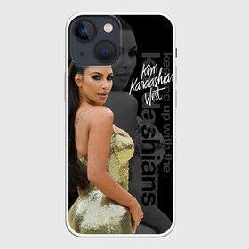 Чехол для iPhone 13 mini с принтом Ким Кардашьян в Рязани,  |  | armenian | celebrity | kardashian family | kim kardashian | long hair | mesh | rhinestones | shiny dress | армянка | блестящее платье | длинные волосы | знаменитость | ким кардашьян | семейство кардашьян | сетка 