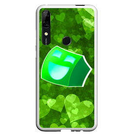 Чехол для Honor P Smart Z с принтом Geometry Dash | Green Love (Z) в Рязани, Силикон | Область печати: задняя сторона чехла, без боковых панелей | Тематика изображения на принте: 2d | arcade | game | geometry dash | meltdown | robtop | аркада | геометри даш | геометрическая черточка | геометрический тире | раннер