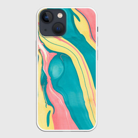 Чехол для iPhone 13 mini с принтом осенний красочный развод в Рязани,  |  | армия | военный | градиент | жёлтый | зелёный | клякса | краска | лес | маскировка | оранжевый | осень | пятно | развод | розовый | текстура | турист