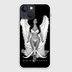 Чехол для iPhone 13 mini с принтом Ким Кардашьян в Рязани,  |  | angel | armenian | bikini | celebrity | kardashian family | kim kardashian | white wings | ангел | армянка | белые крылья | бикини | знаменитость | ким кардашьян | семейство кардашьян