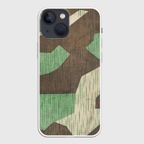 Чехол для iPhone 13 mini с принтом Splittertarnmuster в Рязани,  |  | army | beige | brown | camouflage | green | khaki | military | rhombuses | spots | армейский | бежевый | зелёный | камуфляж | коричневый | милитари | пятна | ромбы | хаки