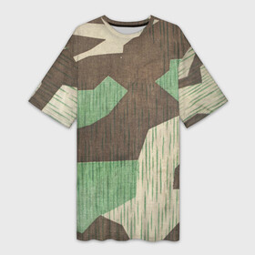 Платье-футболка 3D с принтом Splittertarnmuster в Рязани,  |  | army | beige | brown | camouflage | green | khaki | military | rhombuses | spots | армейский | бежевый | зелёный | камуфляж | коричневый | милитари | пятна | ромбы | хаки