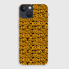 Чехол для iPhone 13 mini с принтом Хэллоуинские Тыквы в Рязани,  |  | halloween | holiday | pumpkin | samayn | vampire | zombie | вампир | ведьма | вечеринка | день всех святых | зомби | карнавал | маскарад | мертвец | оборотень | привидение | самайн | светильник джека | страшный джек | труп