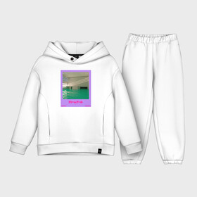 Детский костюм хлопок Oversize с принтом Vaporwave pool 1 в Рязани,  |  | 90s | dreampool | green | pool | retro | retrowave | vapor | vaporwave