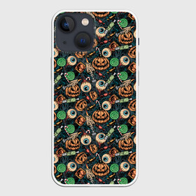 Чехол для iPhone 13 mini с принтом Счастливого Хэллоуина в Рязани,  |  | halloween | holiday | pumpkin | samayn | vampire | zombie | вампир | ведьма | вечеринка | день всех святых | зомби | карнавал | маскарад | мертвец | оборотень | привидение | самайн | светильник джека | страшный джек | труп