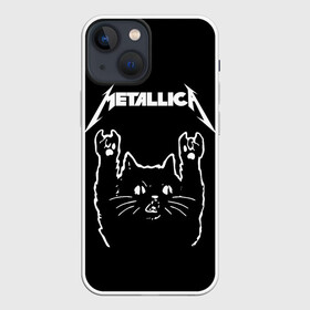 Чехол для iPhone 13 mini с принтом METALLICA  МЕТАЛЛИКА. в Рязани,  |  | metallica | кот | котэ | металлика | музыка | рок