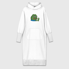 Платье удлиненное хлопок с принтом pepe, pepe love, пепе лов в Рязани,  |  | frog pepe | happy | happy new year | mem | meme | peepo | pepe | pepe love | pepelove | twitch | лове | лягушка пепе | лягушонок | лягушонок пепе | пепе лов