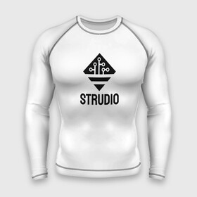 Мужской рашгард 3D с принтом Strudio logo(white) в Рязани,  |  | Тематика изображения на принте: kingdoms life | strudio | игры | пиксели | простота | стратегии