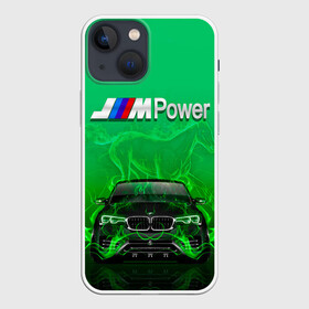 Чехол для iPhone 13 mini с принтом BMW GREEN STYLE в Рязани,  |  | auto | bmw | car | cool | fire | flame | germany | green | horse | авто | бмв | бумер | бэха | германия | зеленый | машина | немец | огонь | тачки