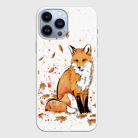 Чехол для iPhone 13 Pro Max с принтом ЛИСА В ЛИСТЬЯХ   ОСЕННЕЕ НАСТРОЕНИЕ   FOX IN THE FOREST в Рязани,  |  | autumn | forest | fox | животные | звери | лес | лиса | листья | музыка | ноты | осень | песни | природа