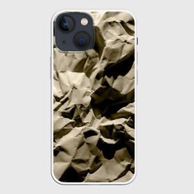 Чехол для iPhone 13 mini с принтом Мягкая мятая бумага в Рязани,  |  | crumpled | gray | packaging | paper | soft | texture | wrinkled | бумага | мягкая | мятая | помятая | серая | текстура | упаковочная