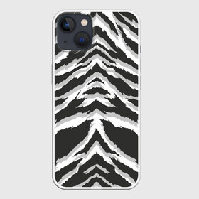 Чехол для iPhone 13 с принтом Белая шкура тигра в Рязани,  |  | tiger | tiger fur | tiger hide | tiger texture | текстура тигра | тигр | тигровая