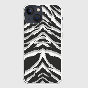 Чехол для iPhone 13 mini с принтом Белая шкура тигра в Рязани,  |  | tiger | tiger fur | tiger hide | tiger texture | текстура тигра | тигр | тигровая
