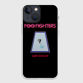 Чехол для iPhone 13 mini с принтом Saint Cecilia   Foo Fighters в Рязани,  |  | ff | foo fighters | альтернативный | группа | дэйв грол | крис шифлетт | метал | музыка | надпись | нэйт мендел | постгранж | пэт смир | рок | тейлор хокинс | фу файтерс | фф | хард | хардрок