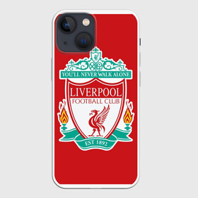 Чехол для iPhone 13 mini с принтом F.C. LIVERPOOL в Рязани,  |  | игра | клуб | ливерпуль | спорт | футбол