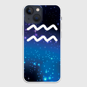 Чехол для iPhone 13 mini с принтом Водолей   Aquarius, Знак зодиака в Рязани,  |  | aquarius | astrology | zodiac | zodiac sign | астрология | водолей | водолей знак зодиака | гороскоп | день рождения | знак зодиака | зодиак | зодиак водолей | подарок | символ | февраль | январь