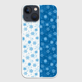 Чехол для iPhone 13 mini с принтом Снежинки (зимняя пора) в Рязани,  |  | merry christmas | дед мороз | ёлка | зима | мороз | новый год | подарок | праздник | рождество | с новым годом | сантаклаус | снег | снеговик | снегурочка | снежинки | снежные узоры | узоры
