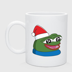 Кружка керамическая с принтом Pepe, pepe happy, Пепе хеппи, pepe happy new year в Рязани, керамика | объем — 330 мл, диаметр — 80 мм. Принт наносится на бока кружки, можно сделать два разных изображения | frog pepe | happy | happy new year | mem | meme | peepo | pepe | pepe happy | pepe happy new year | лягушка пепе | лягушонок | лягушонок пепе | пепе хеппи | хеппи