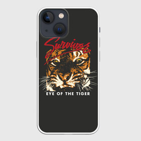 Чехол для iPhone 13 mini с принтом Глаз Тигра в Рязани,  |  | eye of the tiger | hardrock | music | rock | tiger | глаз тигра | музыка | рок | тигр | хардрок