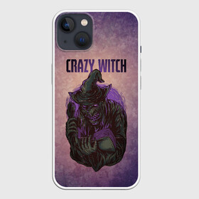 Чехол для iPhone 13 с принтом Crazy Witch в Рязани,  |  | halloween | арт | ведьма | графика | мистика | праздник | ужасы | хэллоуин