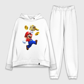 Женский костюм хлопок Oversize с принтом Mario cash в Рязани,  |  | coin | mario | nintendo | video game | видео игра | деньги | марио | монета | монеты | нинтендо